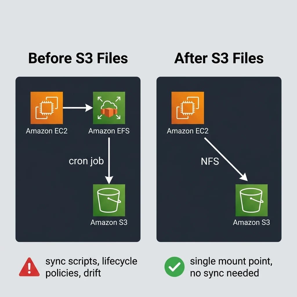 S3 Files Technical Comparison Architecture