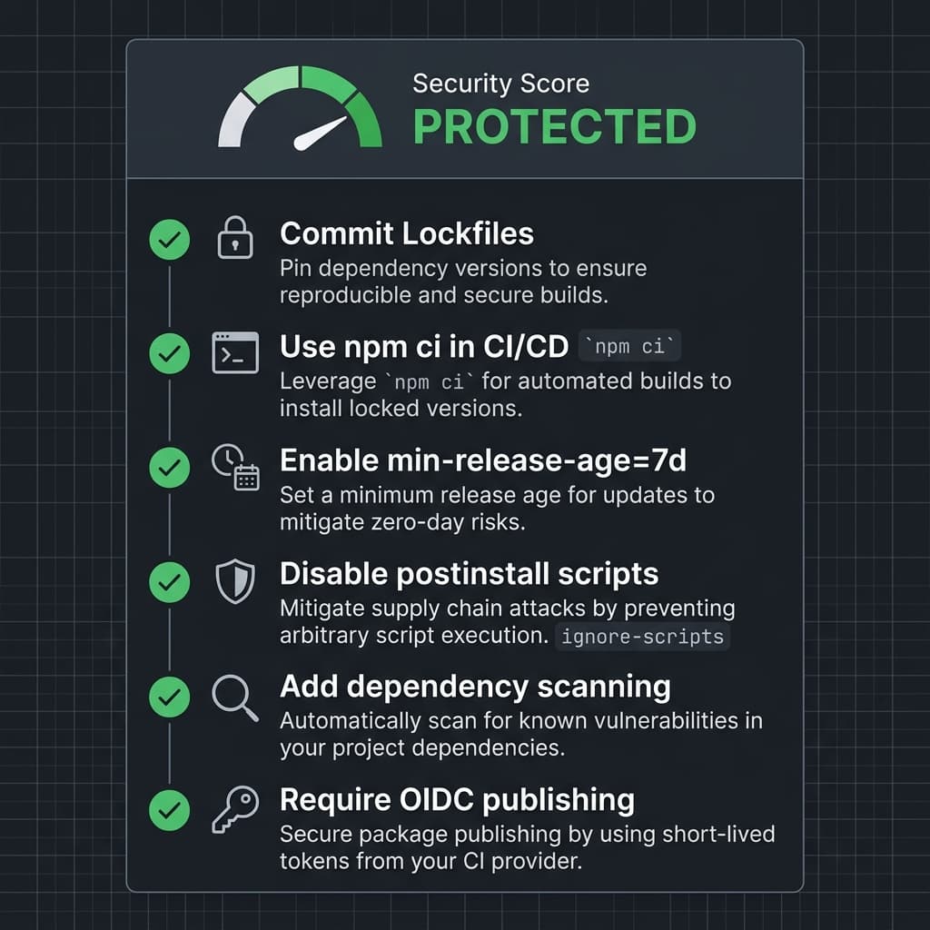 Developer security checklist to prevent supply chain attacks