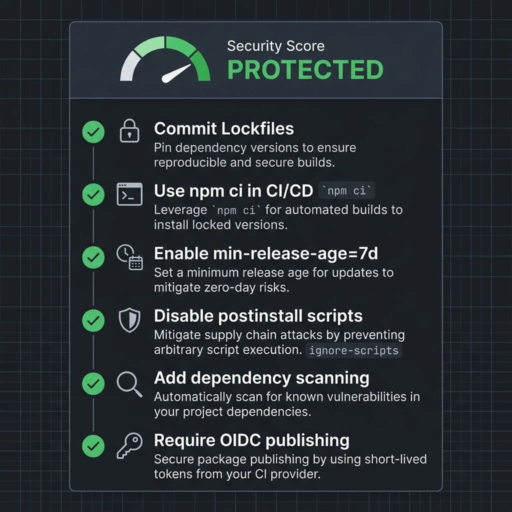Developer security checklist to prevent supply chain attacks
