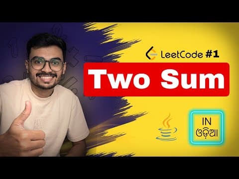 LeetCode Two Sum in Java — Explained in Odia (Step by Step)